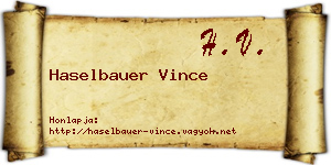 Haselbauer Vince névjegykártya