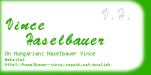vince haselbauer business card